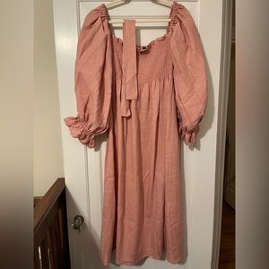 Sleeper Atlanta Linen Dress in Lilac